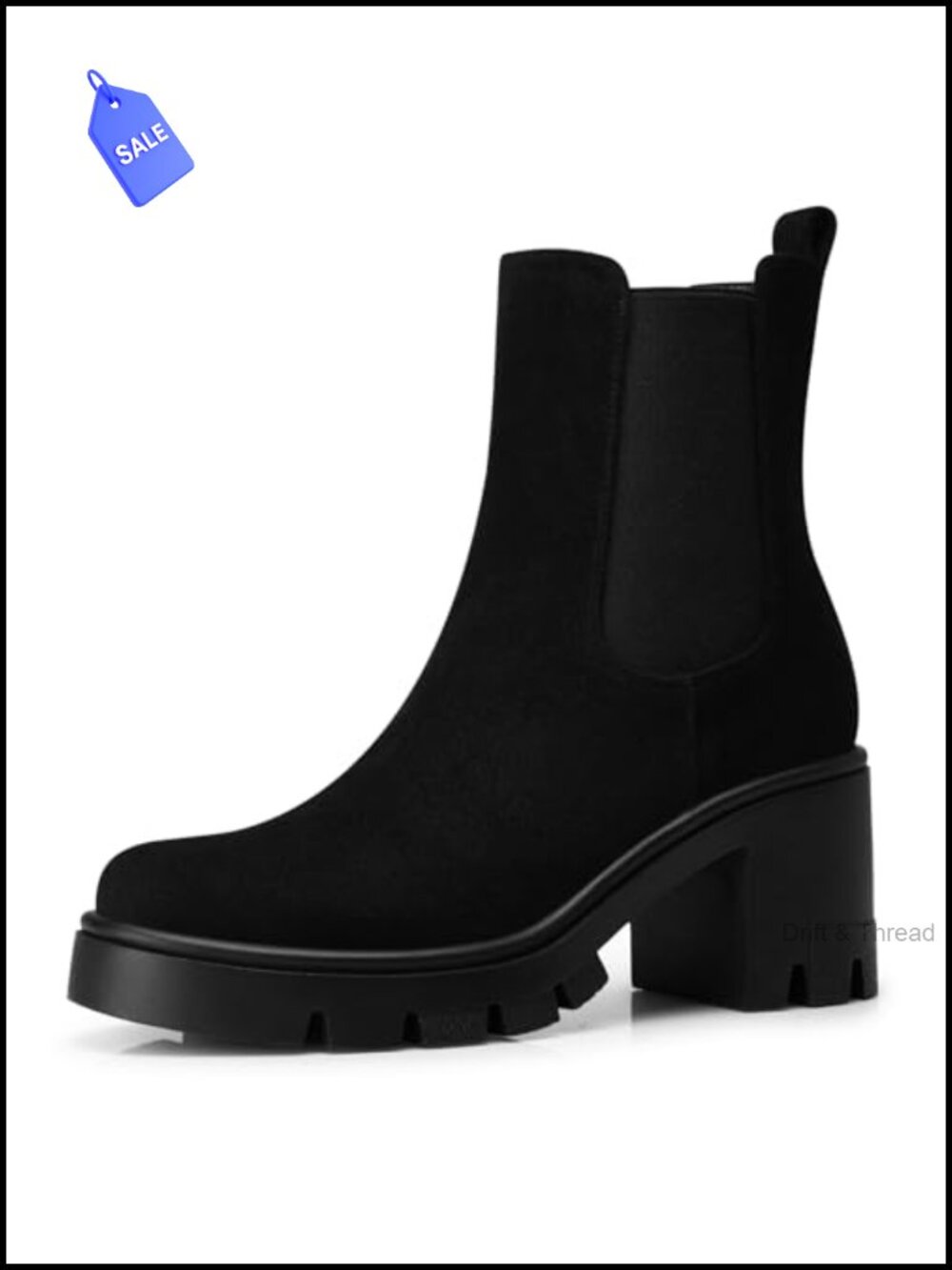 Women Chelsea Ankle Boots 2.9 Inch Comfortable Platform Boot
